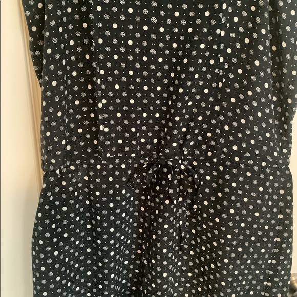 Madewell Silk Petalplay Romper Cutout Back Black Dotmix Size XS - Picture 3 of 6